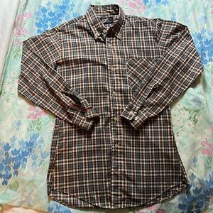 Vintage Levi’s Button Down Plaid Western Shirt Tapered Fit - Small